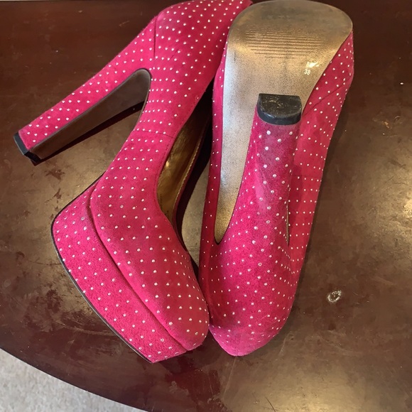 BCBG Generation Pink/Silver Shoes SZ 38 - Picture 5 of 6